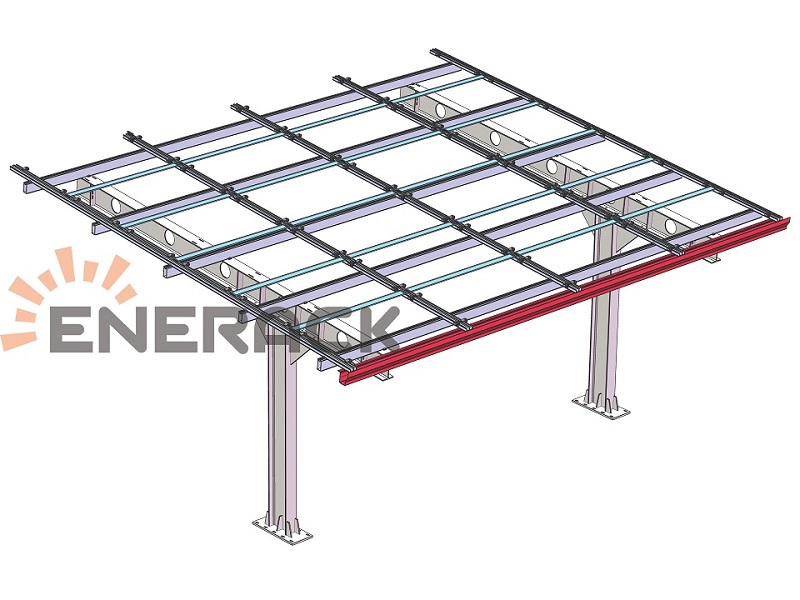 Waterproof carport solar mounting system