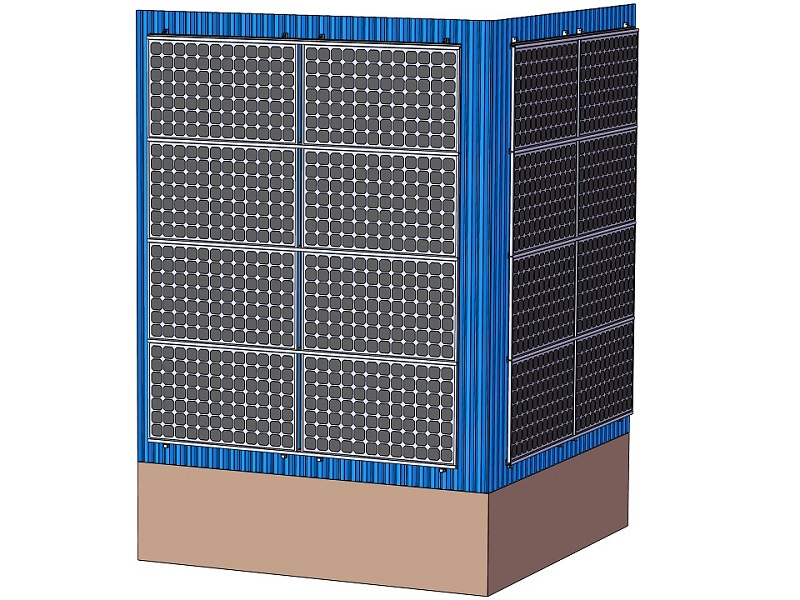 Solar-Blechfassadensystem