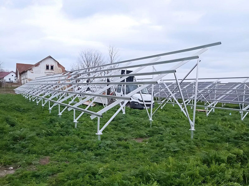 All-aluminum standard ground solar mounting system case