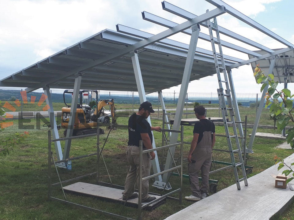 8KW Standard Carport Solar Montagesystem in Rumänien